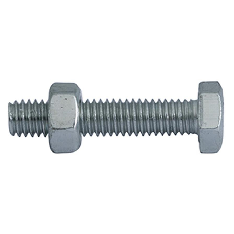 Suki DIN 558 Hex Zinc-Plated Steel Screws (M6 x 30 mm)