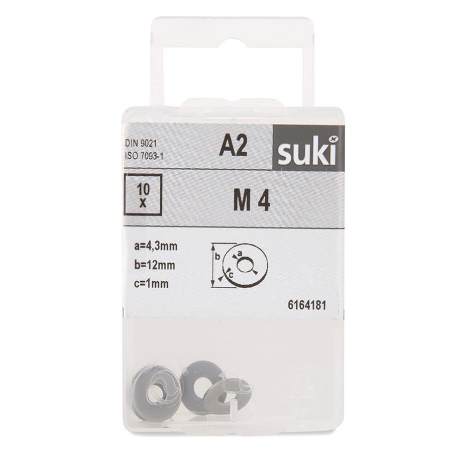 Suki Large Washers (4.3 x 12 x 1 mm, 10 pcs)