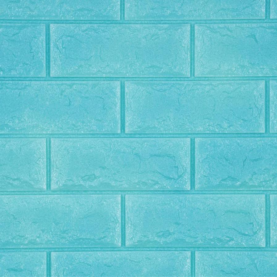 Polycell Foam Brick Wall Wallcovering (75 x 66 cm, Turquoise)