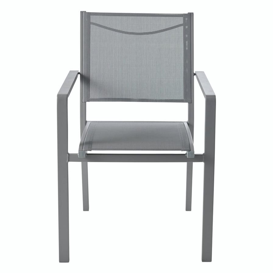 Batz Aluminum & Polyester Stackable Armchair GoodHome (560 x 600 x 860 mm)