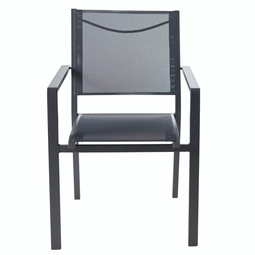 Batz Aluminum & Polyester Stackable Armchair GoodHome (560 x 600 x 860 mm)