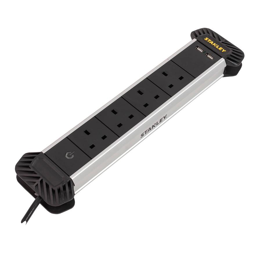 Stanley 4-Socket Power Bar W/USB Ports (5 m)