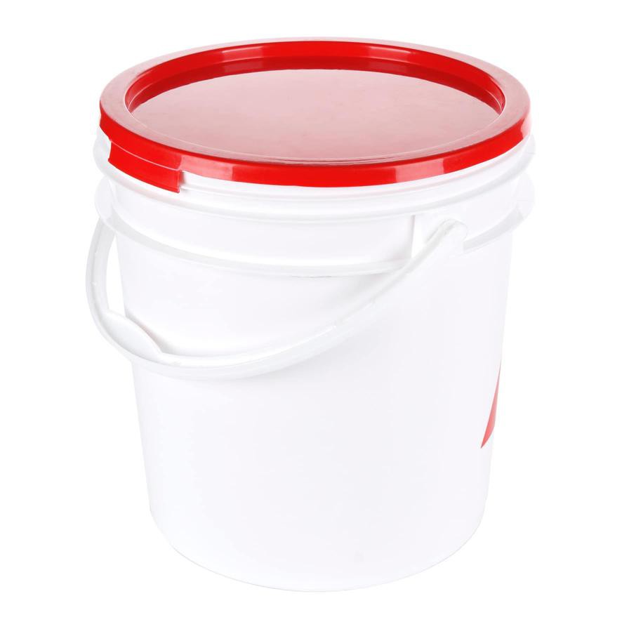 Ace Plastic Bucket (20 L, White/Red)