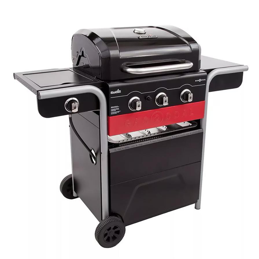 Char-Broil Gas2Coal 3-Burner Grill W/Side Burner