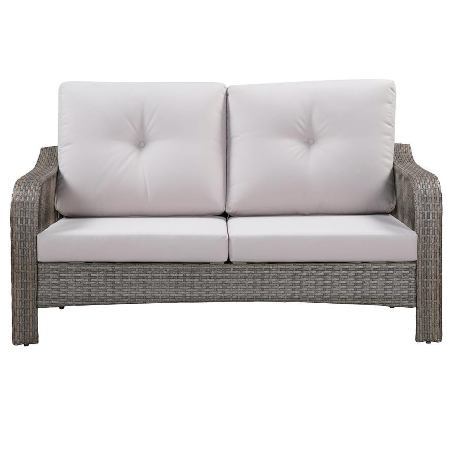 Elizabeth 2-Seater Steel Wicker Sofa W/Cushions Generic (140 x 78 x 79 cm)