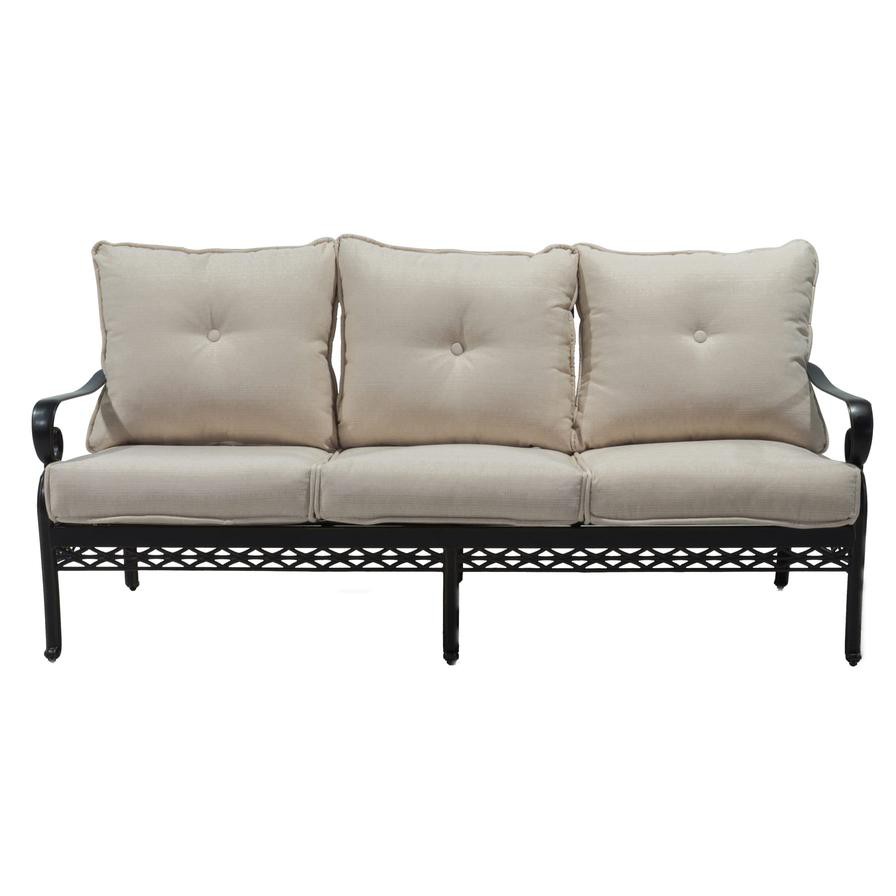 Milano 3-Seater Cast Aluminum Sofa W/Cushions Generic (197 x 91 x 95 cm)