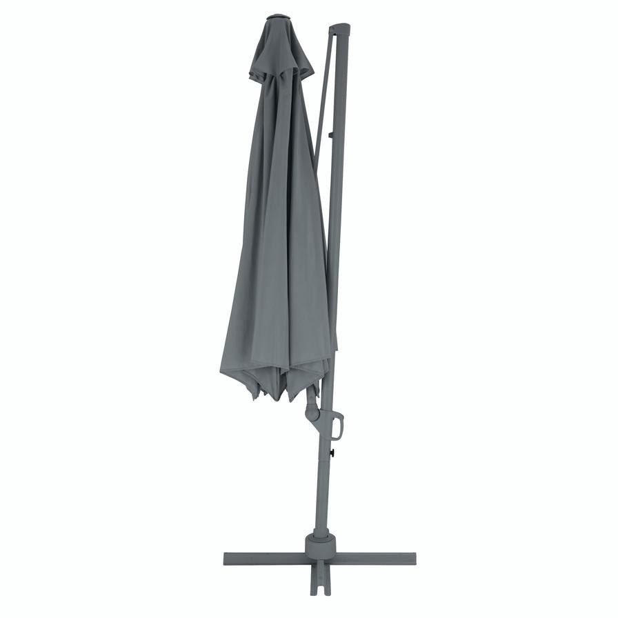 GoodHome Mallorca Aluminum & Polyester Overhanging Crank Parasol (2550 x 3460 mm)