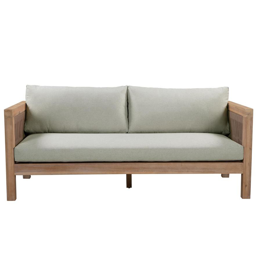 Seychelles 2-Seater Acacia Wood Sofa W/Cushions Generic (174 x 70 x 65 cm)