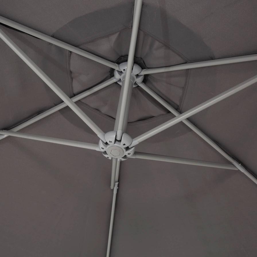 Malta Aluminum & Polyester Overhanging Crank Parasol (2530 x 2980 mm)