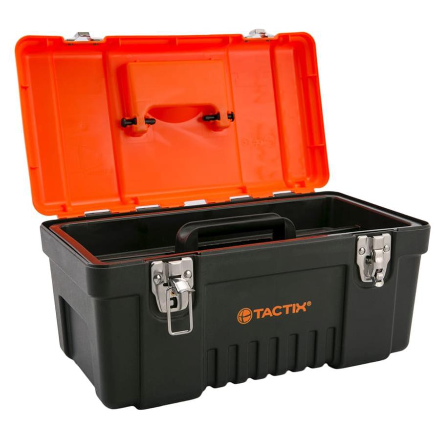 Tactix Tool Box (23 x 40 x 21 cm, Black & Orange)