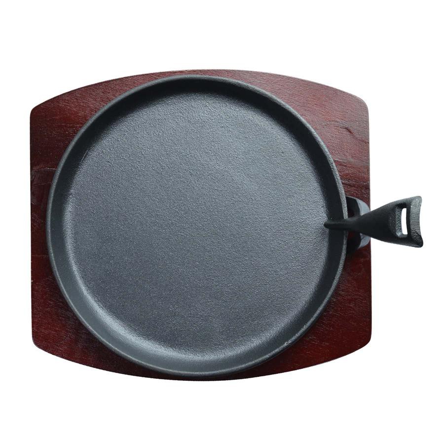 Raj Round Sizzler Tray W/ Holder (22 cm)