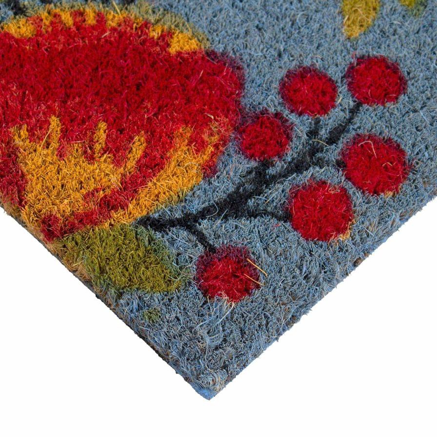 Rag n Rug Coir Floral Welcome Mat (45 x 75 cm)