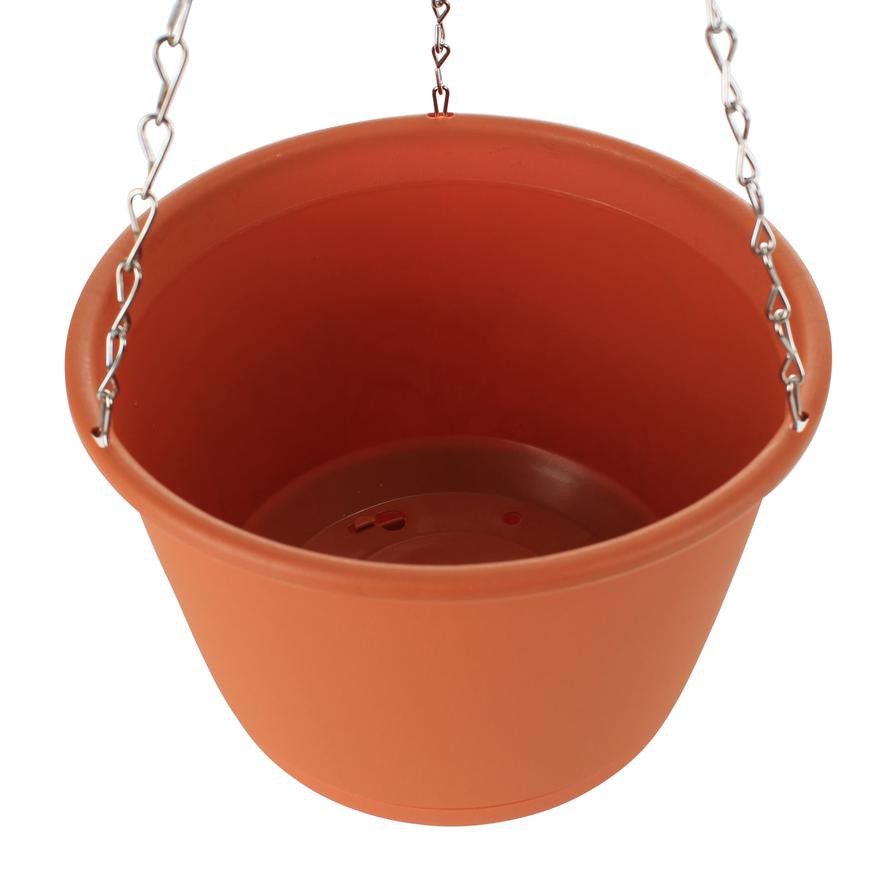 Plastic Flora Hanging Planter W/Tray (21.9 x 21.9 x 14.3 cm)