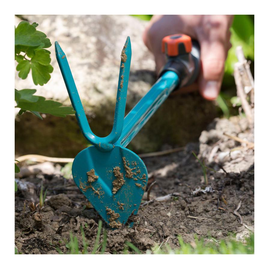 Combisystem Heart-Shape Hand Hoe (6 cm, Turquoise/Black)