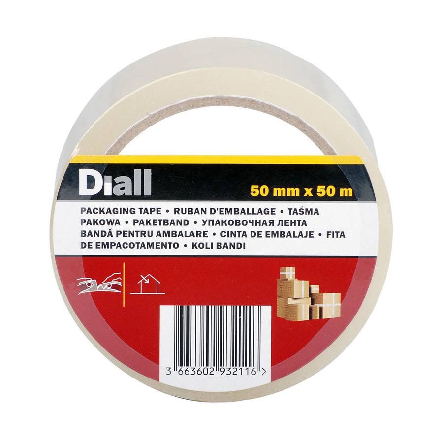 Diall Single-Sided Packaging Tape (50 mm x 50 m)