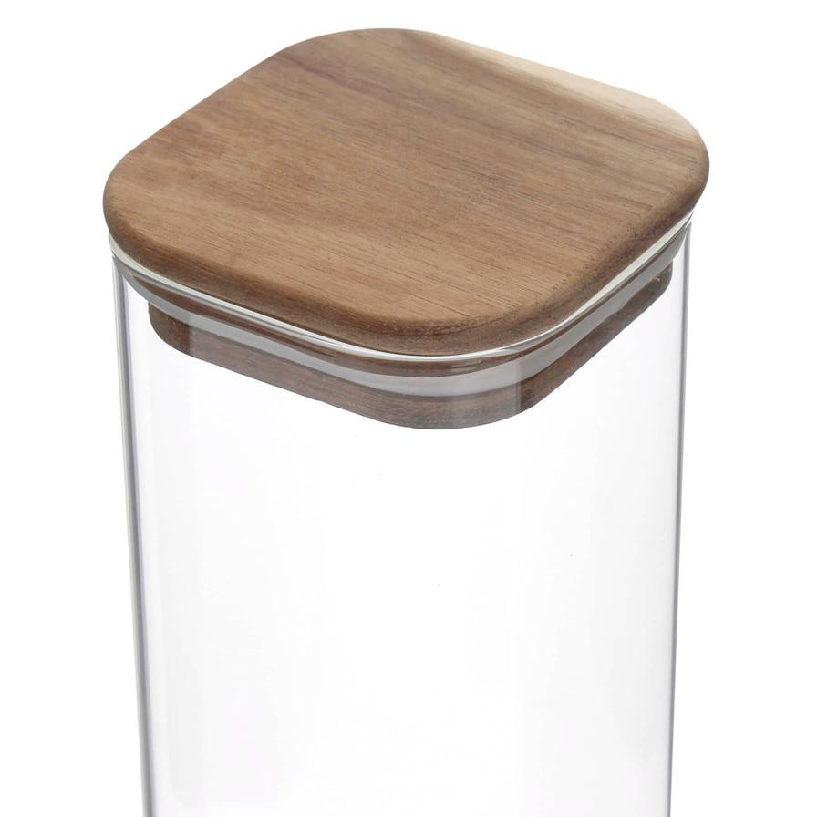 Neoflam Borosilicate Glass Square Glass Jar (1000 ml)