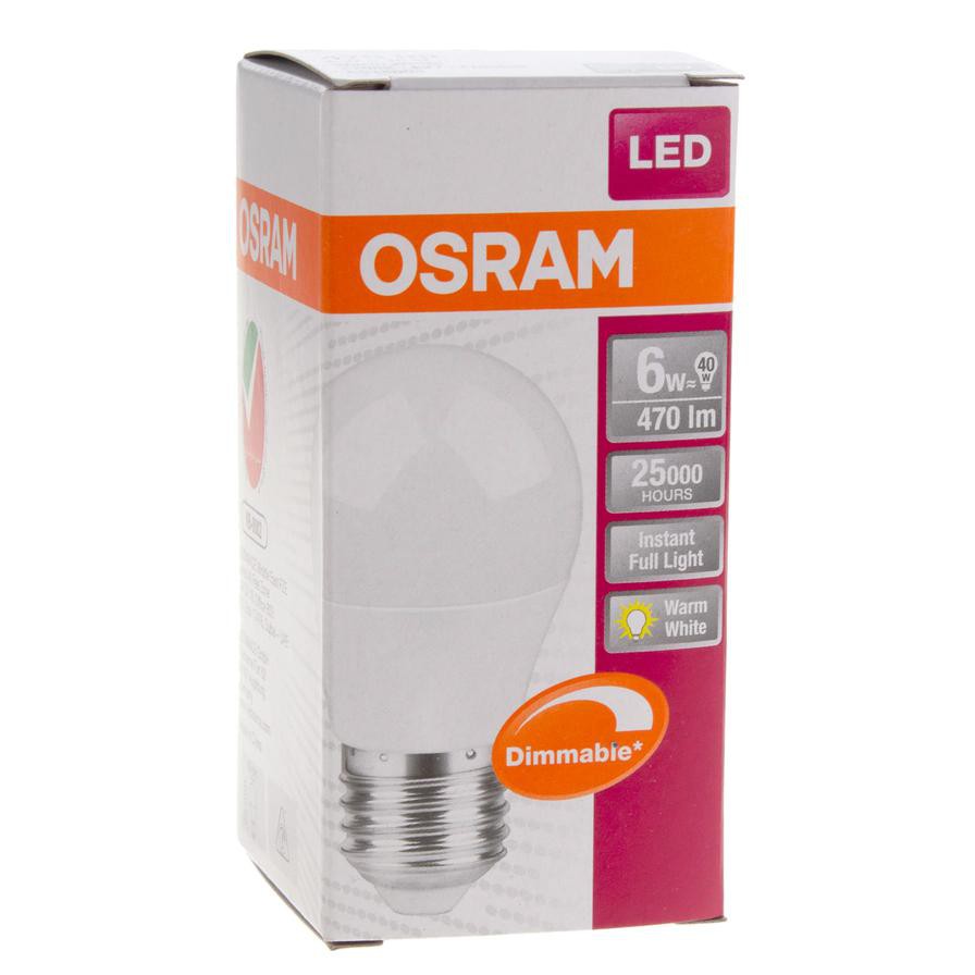 Osram Classic P LED Bulb (6 W, Warm White)