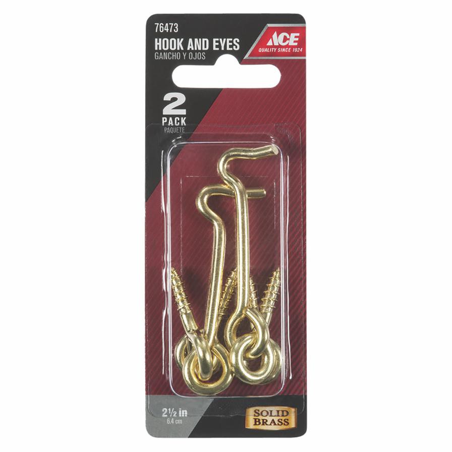 Ace Brass Hook & Eye (6.4 cm, 2 Pc.)