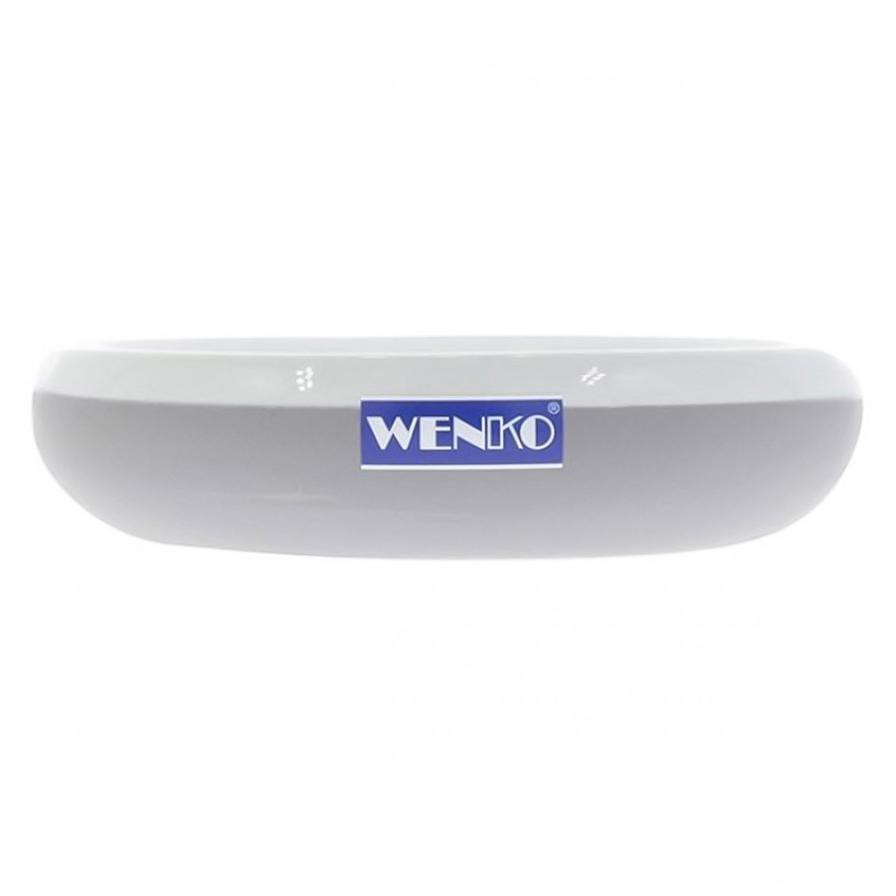 Wenko Malta Soap Dish (11.5 cm, Gray & White)