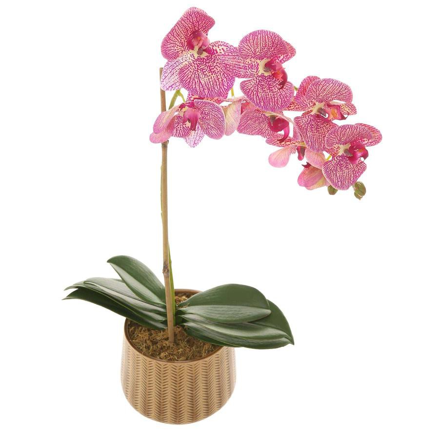 Artificial Orchid Plant (60 cm, Light Purple)