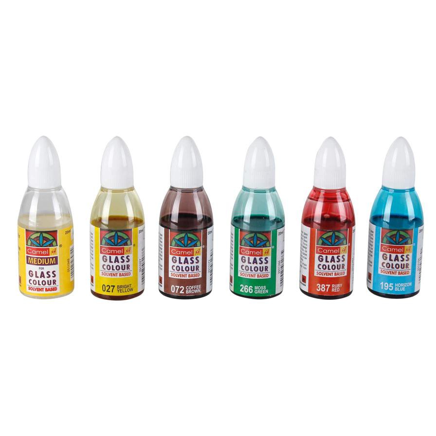 Camel Glass Colors Solvent Base Pack (20 ml, 5 Pc.)