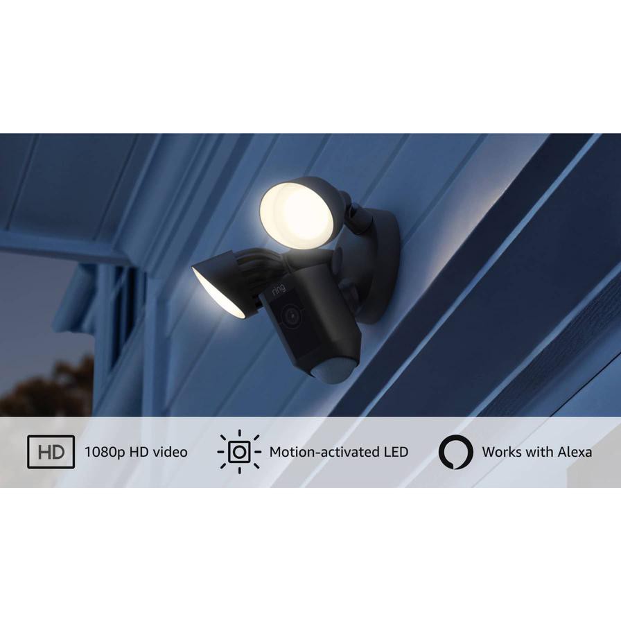 Ring Cam Wired Plus Rechargeable Floodlight (24.6 x 29.9 x 17.9 cm)