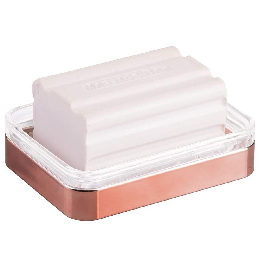 InterDesign Casilla Soap Dish (12 x 9 cm, Rose Gold)