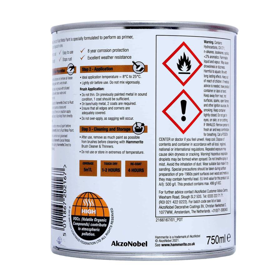 Hammerite Metal Paint (750 ml, Smooth White)