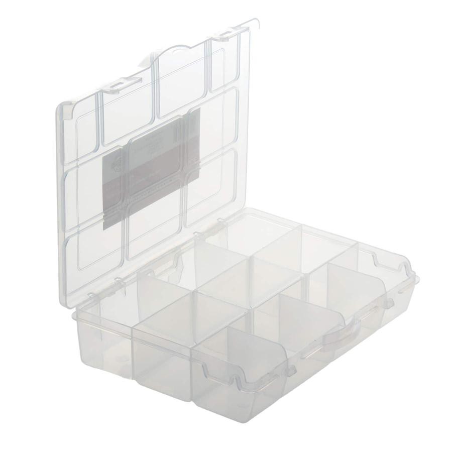 Ace Plastic 10 Compartment Storage Box (4.4 x 15 x 20 cm, Small)