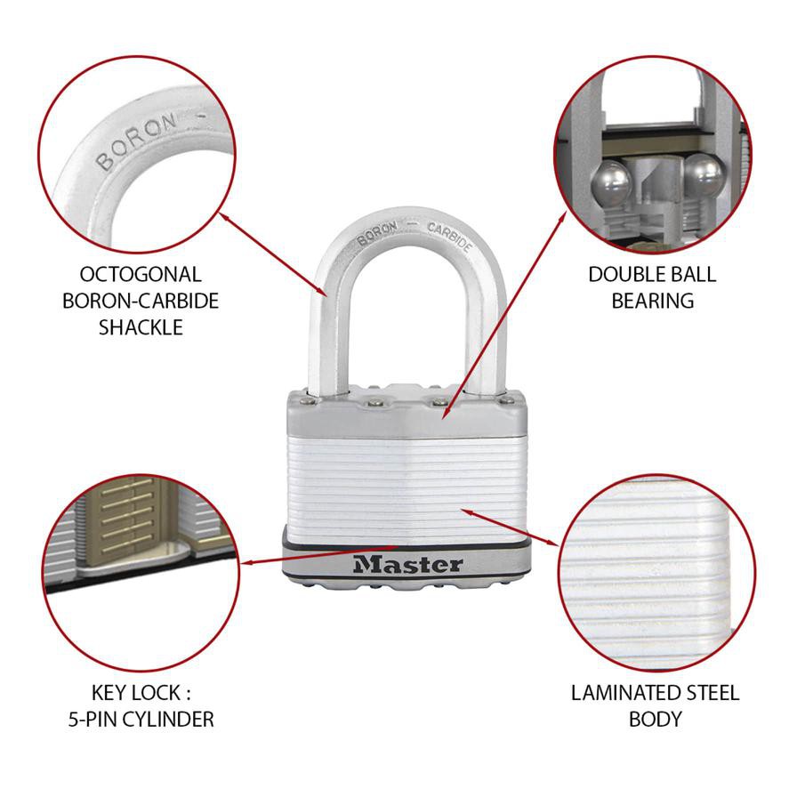 Master Lock Laminated Steel Heavy Duty Padlock W/Keys (4 x 10.2 x 1.5 cm)