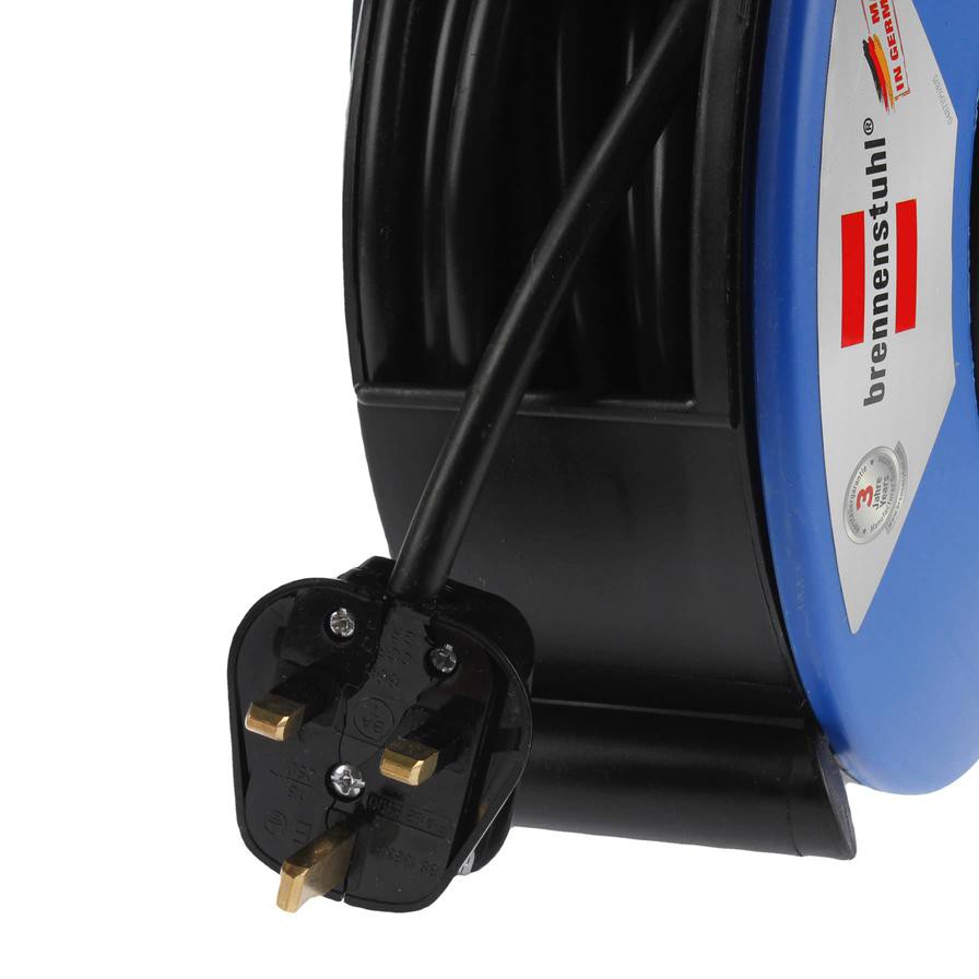 Brennenstuhl Self Closing 3-Socket Cable Reel (15 m)