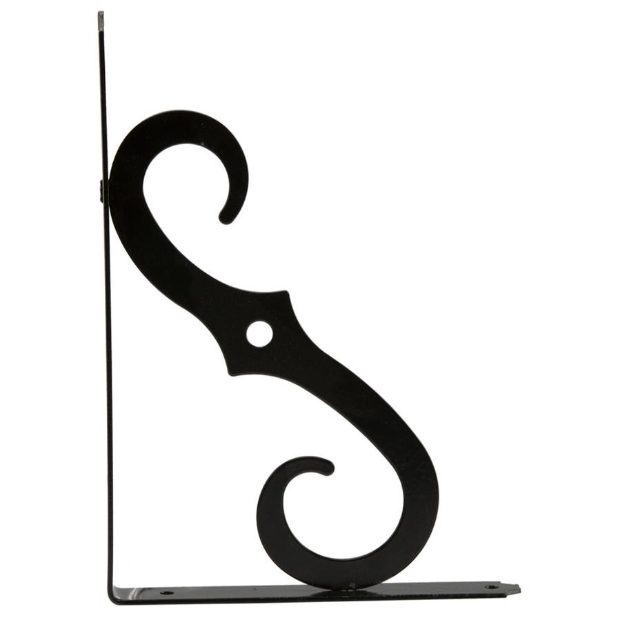 Ace Ornamental Shelf Bracket (25.4 x 17.8 cm, Black)