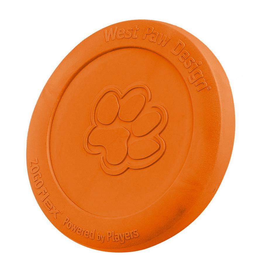 West Paw Zisc Dog Chew Toy Disc (Orange, Large)