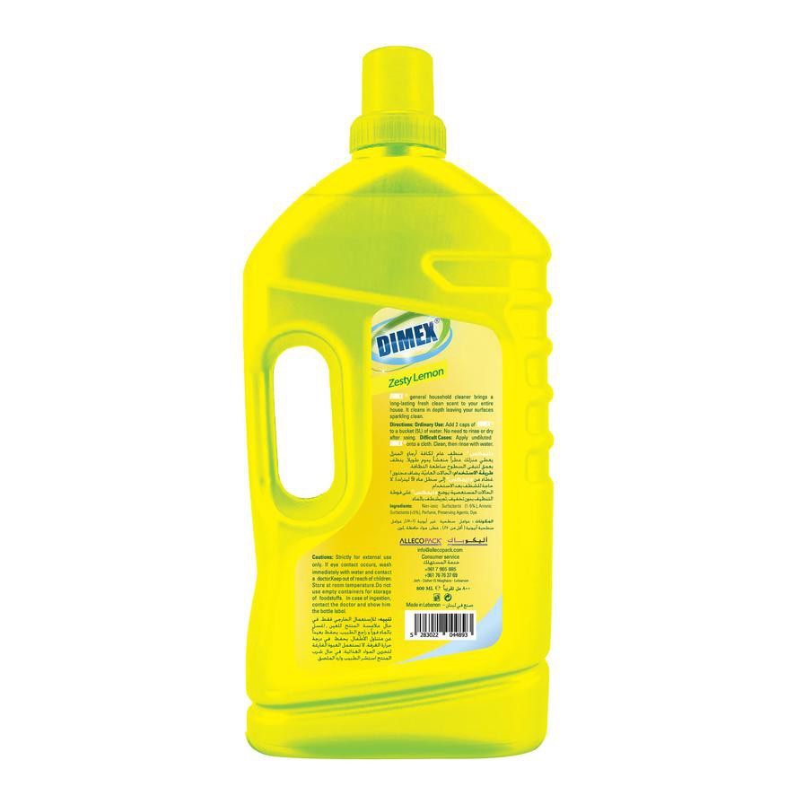 Dimex General Household Liquid Cleaner, Zesty Lemon (800 ml)