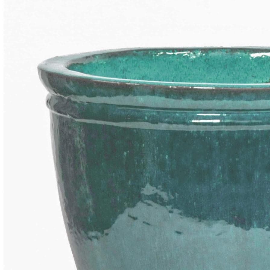 Glazed Terracotta Ypsilon Celadon Plant Pot Generic (28 x 38 x 31 cm, Medium)