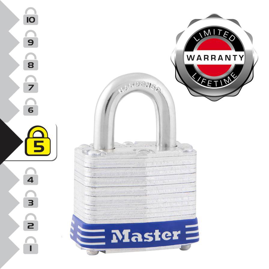 Master Lock Laminated Steel Padlock W/Keys (5.9 x 4 x 2.1 cm)