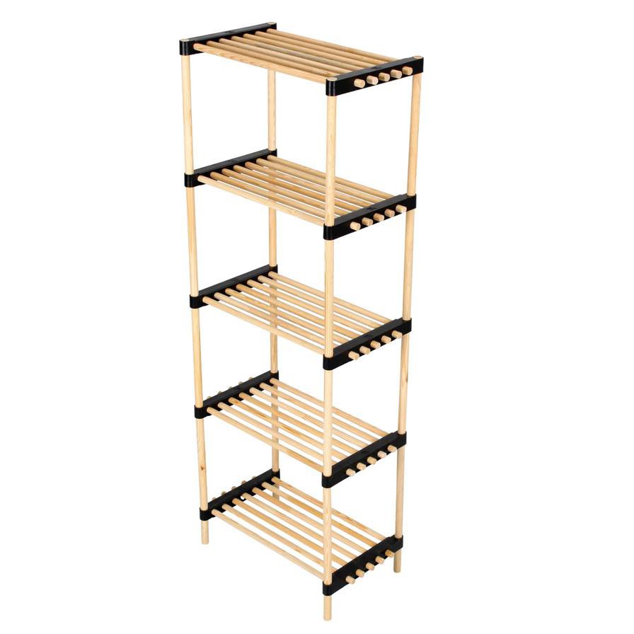 Seowood Bamboo Multi Purpose 5-Tier Modular Rack (28 x 49 x 129.5 cm)