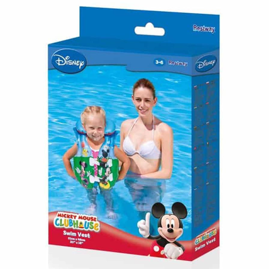 Bestway Mickey Clubhouse Inflatable Swim Vest (51 x 46 cm, Multicolored)