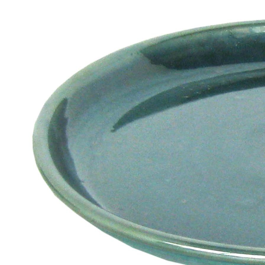 Glazed Terracotta Plant Saucer Celadon Generic (29 x 29 x 3 cm, Large)