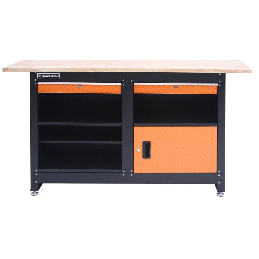 Magnusson Steel Fixed Work Bench W/Drawers (160 x 87.7 cm)