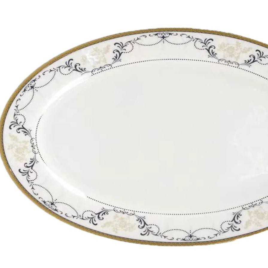 Queens Bone China Oval Plate (30 cm)