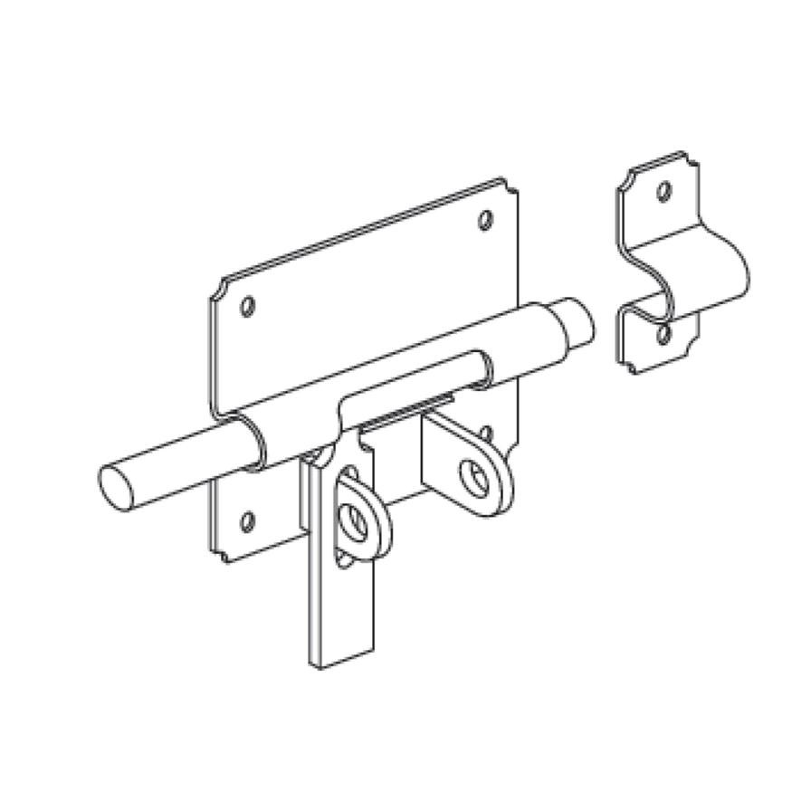 Suki Steel Tower Bolt Latch (10 x 7 cm)