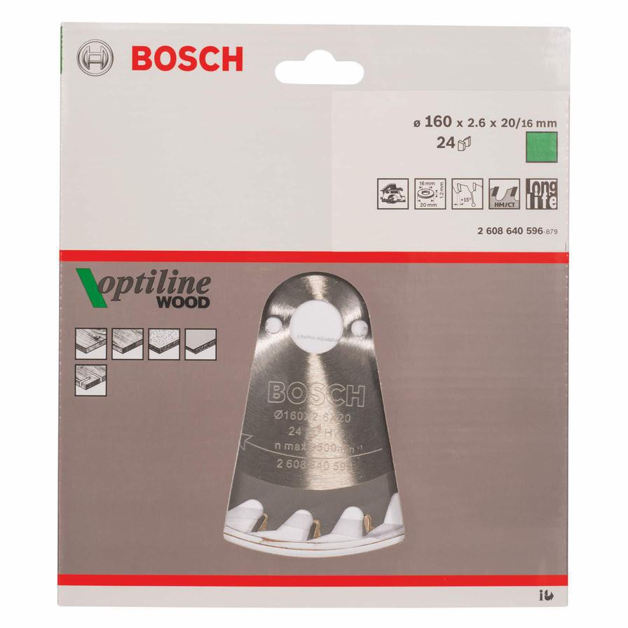 Bosch 24 Teeth Circular Saw Blade for Wood of 160 mm