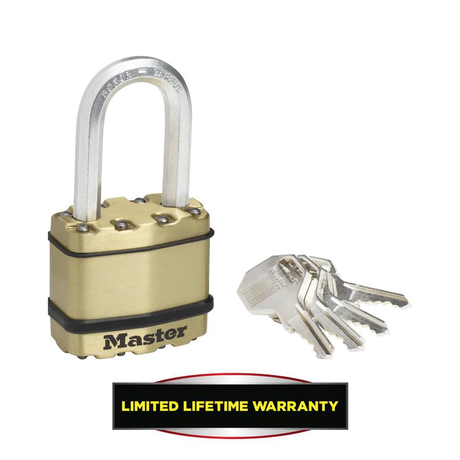 Master Lock Laminated Steel Heavy Duty Padlock W/Keys (8.6 x 4.5 x 2.2 cm)