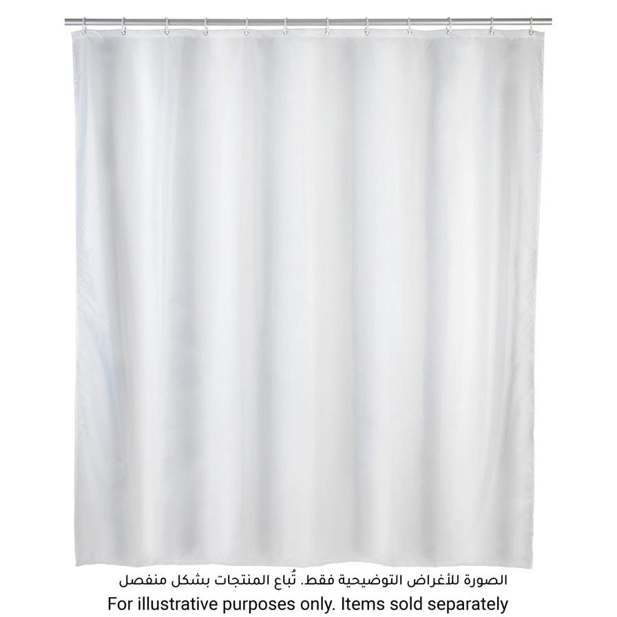 Wenko Plastic Shower Curtain W/12 Shower Rings (120 x 200 cm)