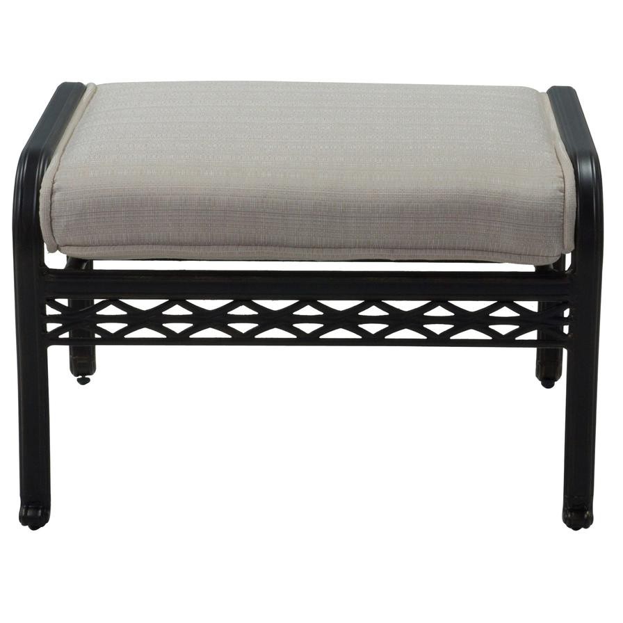 Milano Cast Aluminum Ottoman W/Cushion Generic (71.50 x 59 x 48.5 cm)