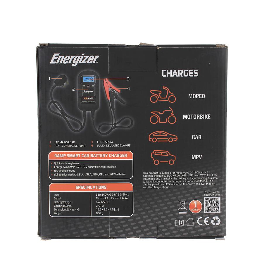 Energizer 4-Amp Battery Charger