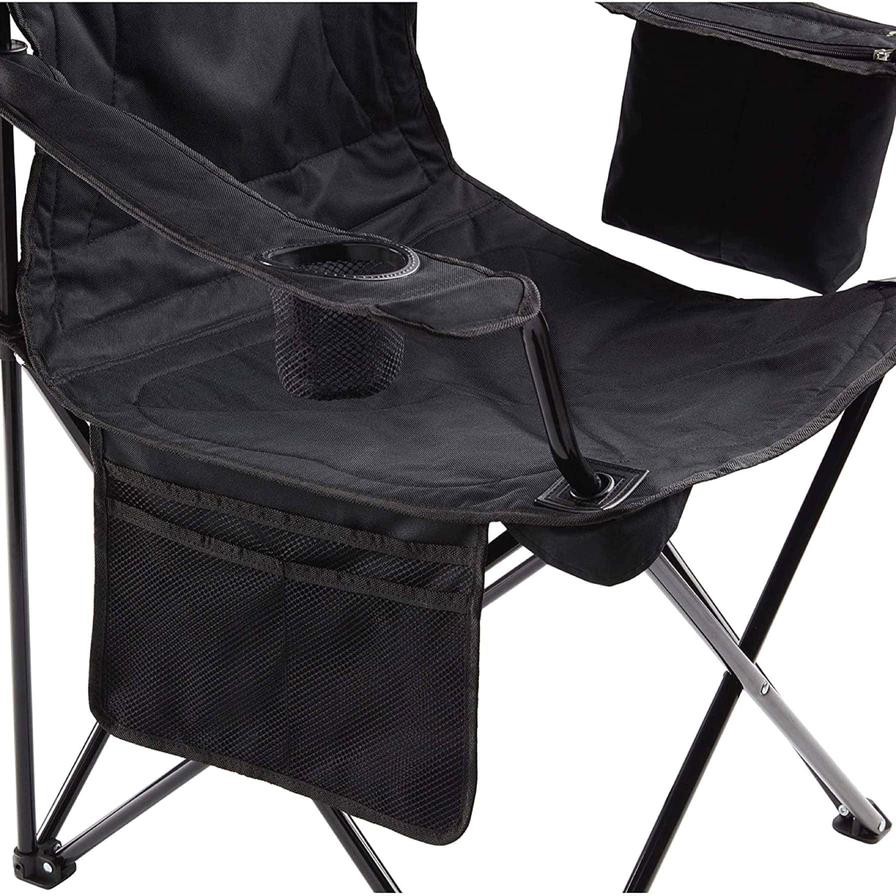 Coleman Steel Foldable Camping Quad Chair W/Cooler