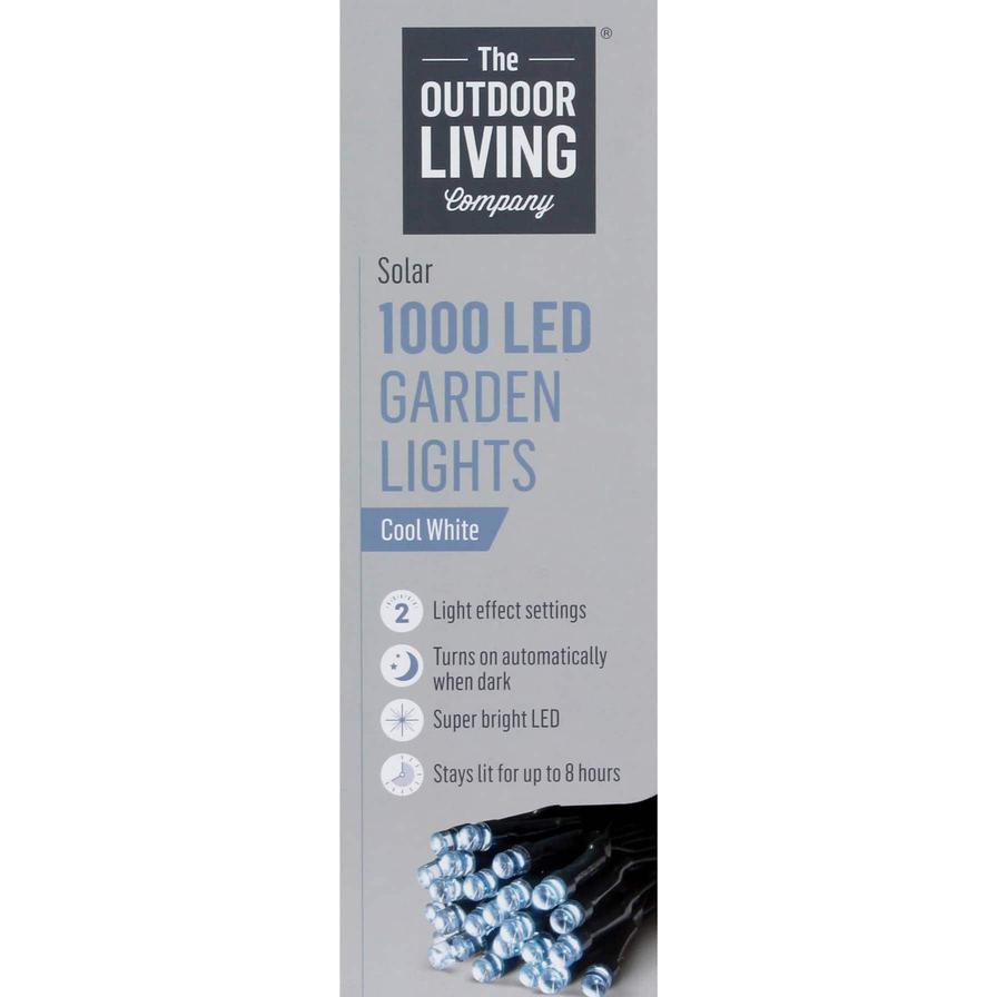 The Outdoor Living Company Solar 1000 LED Garden Lights (Cool White)