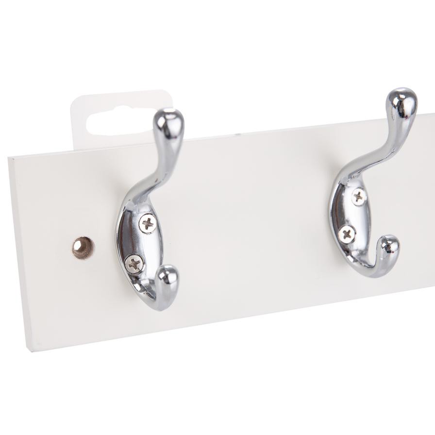 Hettich 5-Hook Wooden Laquered Coat Rack (White)